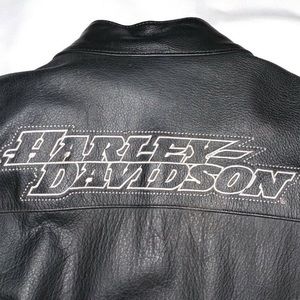 Mens Leather Harley-Davidson Riding Jacket Large